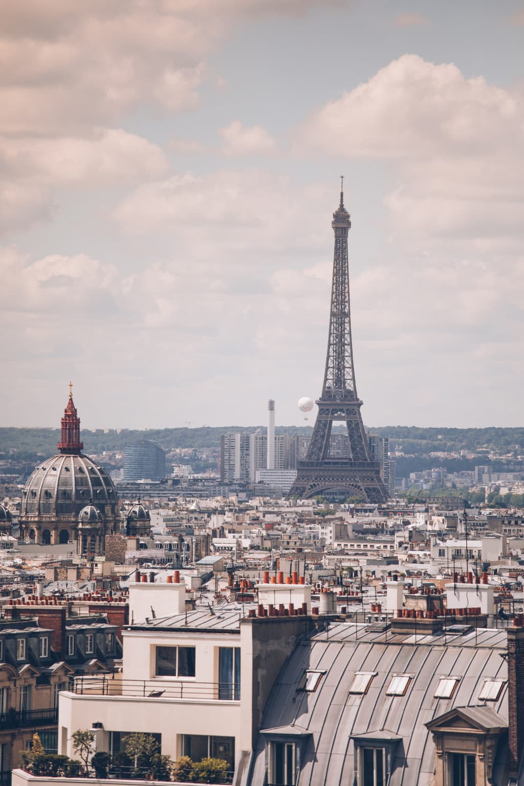 View of the Eiffel tower from the conference rooftop